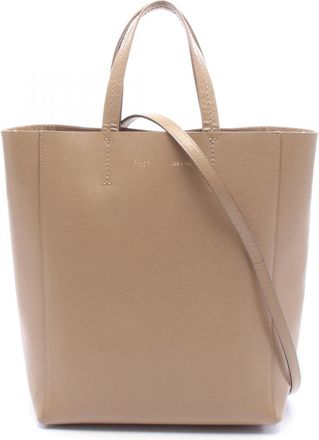 Celine Beige Leather Handbag Tote Bag (Pre-Owned)