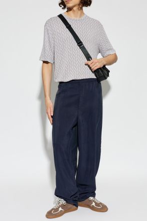 Giorgio Armani Patterned T-shirt, Mens, Grey