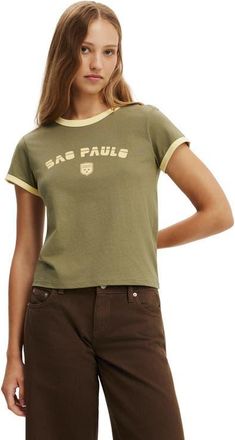 Cotton On Womens The Original Graphic Tee in Sao Paulo Moss Agate at Nordstrom, Size Xx-Small