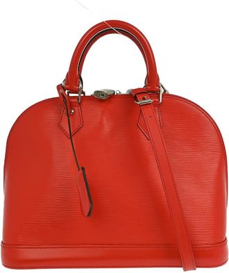 Louis Vuitton Alma Handbag Epi Leather Red Leather Handbag (Pre-Owned)