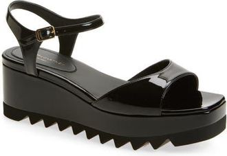 Stella McCartney Elyse Platform Sandal in Black at Nordstrom, Size 10.5Us