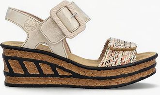 Rieker Womens Rieker 68172 Womens Ankle Strap Sandals Oyster Pearl - White - Size: 6.5