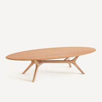 AM.PM Ellipsvormige salontafel van massief eikenhout, MARICIELO