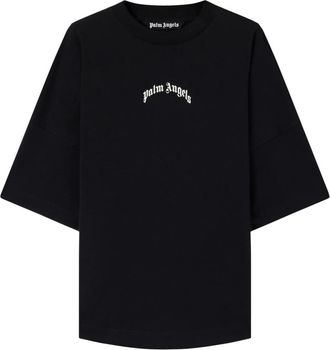 Palm Angels Classic Logo Over T-Shirt - Heren - T-shirts - Zwart - S - Katoen - Tops