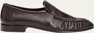 The Row Soft Moccasin Two Leather Loafers