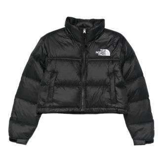 The North Face Nuptse Short Jacket - Dames - Gewatteerde jassen - Zwart - S - Leer - Jassen