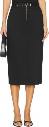 Veronica Beard Hoffman Skirt With Belt In Black