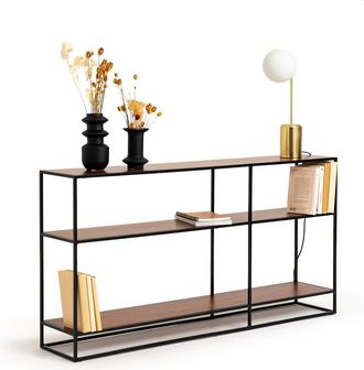 La Redoute Interieurs Boekenkast, walnootfineer en staal, WATFORD