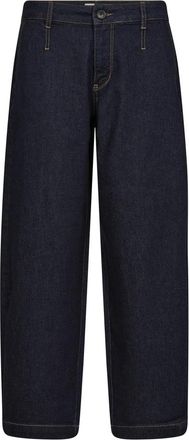 Mos Mosh Donkerblauwe Chino Jeans met Hoge Taille - Dames - Regular Fit Jeans - Blauw - W29 - Katoen - Jeans
