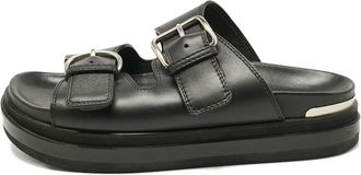 Alexander McQueen Sandali in pelle - Nero