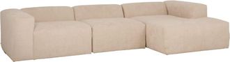 Deco Wood Sofá 5/6 plazas 3 módulos y chaise longue derecho bouclé beige
