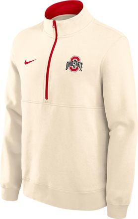 Nike Ohio State Primetime Primary Logo Nike Mens College 1/2-Zip Crew in Brown | 02JW0C3COH-G24