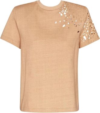 SER.O.YA Beige Caroline Shirt - Dames - T-shirts - Beige - 2XS - Katoen - Tops