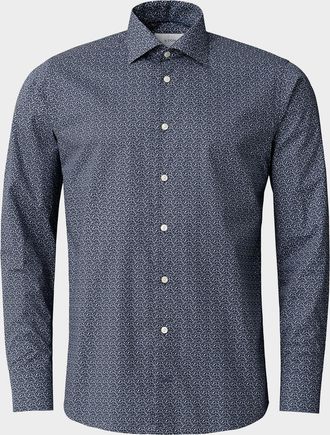 Eton Mens Signature Twill Micro Floral Slim-Fit Dress Shirt
