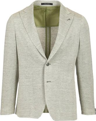 Tagliatore Single-breasted Blazer - Heren - Blazers - Groen - 2XL - Jassen