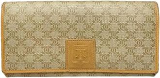 Celine Pre-owned Leren Portemonnee - Dames - Vintage Accessoires - Beige - ONE Size - Leer - Vintage