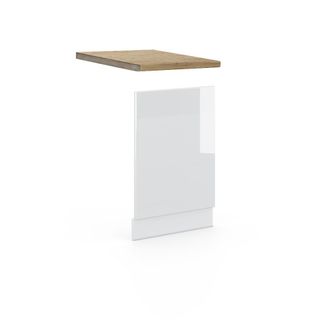 Vicco Panel Frontal Fame-line, Blanco Alto Brillo, 45 Cm, Et Roble