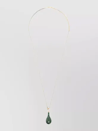 Toteme teardrop gemstone pendant necklace on chain