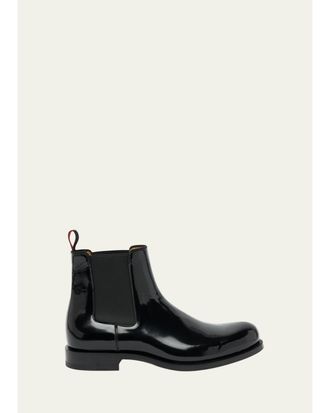 Christian Louboutin Mens Choucair Patent Leather Chelsea Boots
