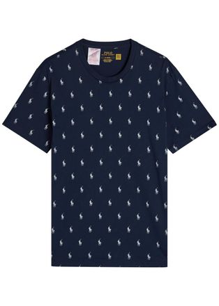 Polo Ralph Lauren Logo-print Cotton Pyjama T-shirt - Navy - XL