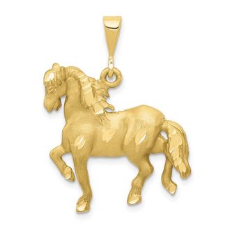 Diamond2Deal 10k Yellow Gold Horse Pendant