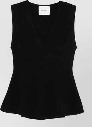 Lisa Yang cashmere ribbed v-neck vest