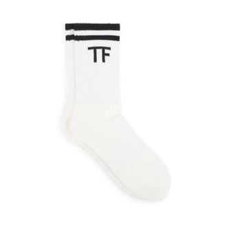 Tom Ford Ribbed Sport Socks - male - Tom Ford - Socks - White - M - Underwear