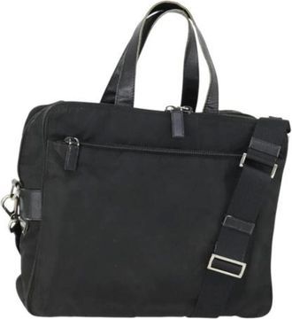Prada Pre-owned Handbags, female, Black, Size: ONE SIZE Pre-owned Nylon Handbag
