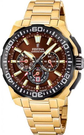Festina F20727-3 Mens Chrono Bike Watch - Gold - One Size