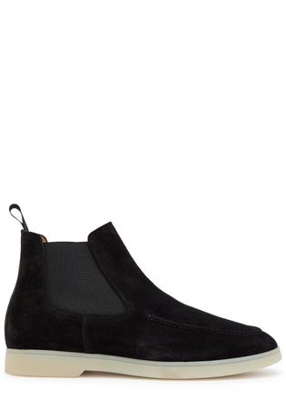 Aur&eacute;lien City Suede Chelsea Boots - Black - 45 (IT45 / UK11)