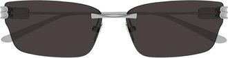 Balenciaga Everyday Rectangular Cat-Eye Zonnebrillen - Dames - Zonnebrillen - Grijs - ONE Size - Nylon - Accessoires