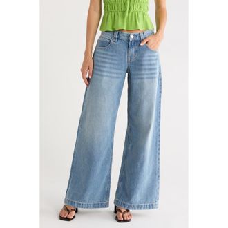 PacSun Sloane Ultra Baggy Wide Leg Jeans in Medium Indigo at Nordstrom, Size 29