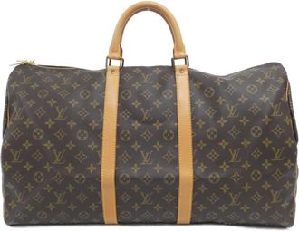 Louis Vuitton Marron Coated Canvas Boston Bag (Pre-Owned)