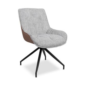 MondoViro Conjunto de 2 sillas en tela gris y naranja 58,5x66,5 cm 87h