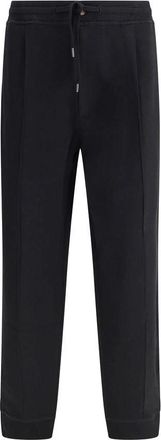 Brunello Cucinelli Trainingsbroeken - Heren - Sweatpants - Zwart - XL - Katoen - Broeken