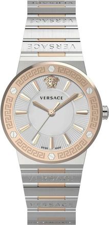 Versace Dameshorloge Greca Logo Zilver Goud Vevh 01020 - Heren - Horloges - Grijs - ONE Size - Accessoires