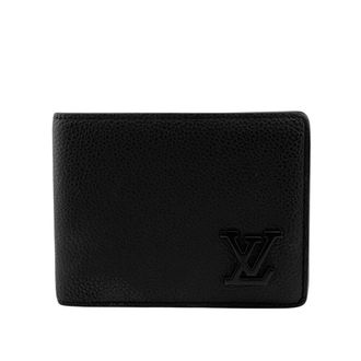 Louis Vuitton Black Leather Wallet (Bi-Fold) (Pre-Owned)