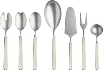 Mepra Fantasia Pewter Serving Set - 7 Pieces in Turtle Dove at Nordstrom