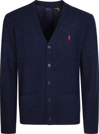Polo Ralph Lauren Cable-Knit Deep V-Neck Cardigan