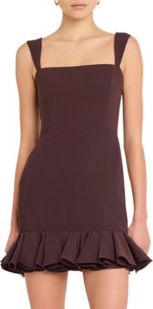 Amanda Uprichard Annabeth Mini Dress In Cocoa