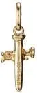 UNOde50 18K Gold Plated Medium Cross Charm at Nordstrom