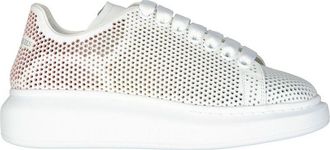 Alexander McQueen White Calfskin Low Top Womens Sneakers