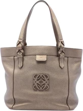 Loewe Pre-owned Tote Bag - Dames - Vintage Shopper - Bruin - ONE Size - Leer - Vintage
