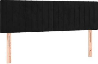 vidaXL Cabeceros 2 Unidades Terciopelo Negro 72x5x78/88 Cm Vidaxl