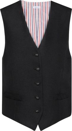 Thom Browne Gilet con bottoni - Nero
