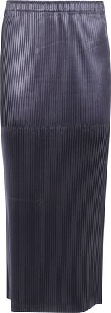 Issey Miyake Pleated Skirt Glossed Panels Pleats