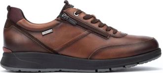 Pikolinos Bruine Leren Sneaker met Rits - Heren - Sneakers - Bruin - 45 EU - Schoenen