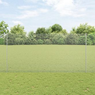 Berkfield Home Welded Wire Fence with 44 U Posts Silver 1.6x50 m Steel