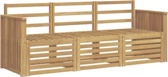vidaXL Juegos De Sof&aacute;s 3 Uds. Blanco Madera De Acacia S&oacute;lida Vidaxl