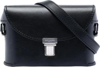 Saint Laurent Pre-owned Crossbody Bag - Dames - Vintage Schoudertas - Zwart - ONE Size - Leer - Vintage